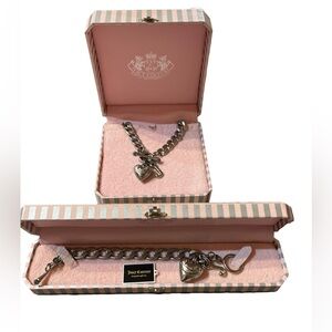 Vintage Juicy Couture Chocker Necklace and Bracelet with Box